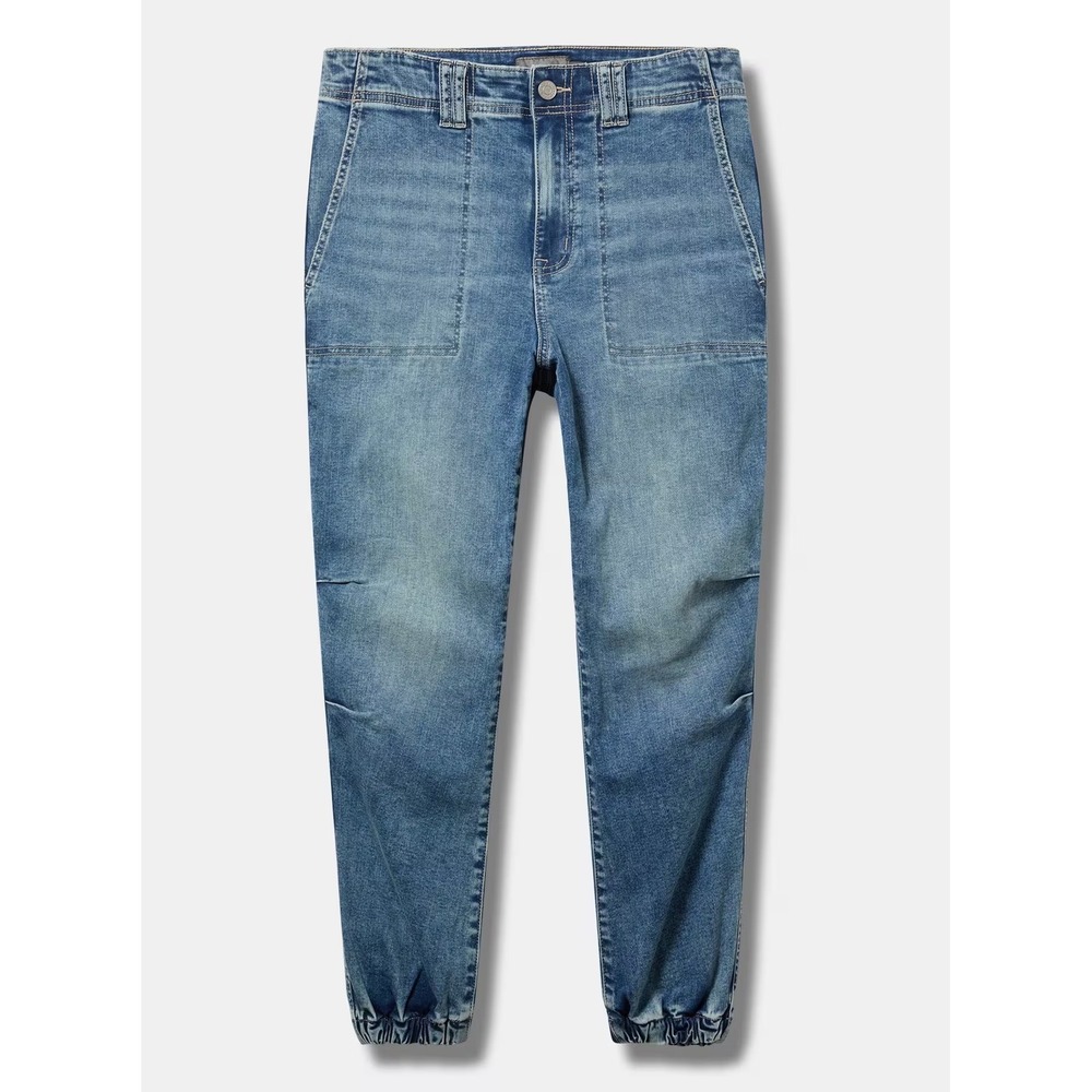 Torrid Jogger Super Soft Mid-Rise Jean Women's 16 Regular Blue Casual Denim New
